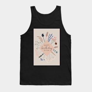 pampas grasses and dried flowers design Tank Top